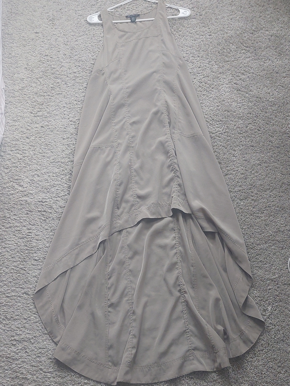 Kenneth Cole Taupe Sleeveless High-Low Dress
